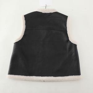 Veste courte en daim matelassé en peau de mouton pour femme, style streetwear, doublure zippée, teinte respirante, automne-hiver, bonne qualité - Product Image 2