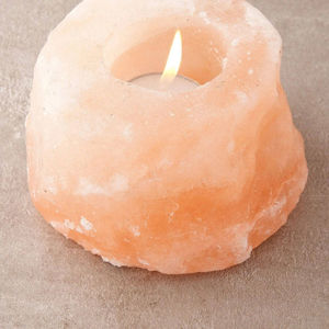 Porte-bougie artisanal en forme de cylindre en cristal naturel rose, sel de l'Himalaya pur, produit artisanal naturel - Product Image 4