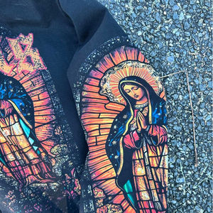 Invierno peso pesado francés Terry 100% algodón sudadera con cremallera de gran tamaño con estampado DTG lavado ácido doble capucha Boxy Fit para hombres - Product Image 4