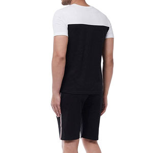 Wholesale High Quality Black White Customized <b>Twin</b> <b>Sets</b> for Men 100% Cotton Jogging Wear Best Selling Summer Plus Size - Product Image 3
