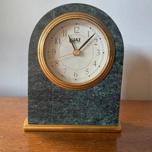 The CRAFT EXIM Luxury Natural Marble Quartz <b>Art</b> <b>Deco</b> Desk <b>Clock</b> Premium Handcrafted Decor for Home Office - Product Image 1