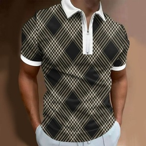 2025 Summer New Design New Fashion <b>Red</b> Color Latest Printed Design Custom <b>Men</b> <b>Polo</b> <b>Shirts</b> - Product Image 4