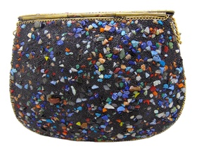 Evening Clutch <b>Bags</b> Good Quality Personalized Blue Gravel Women <b>Snake</b> Gold Custom Chain Light Customized Craft Logo Style Fold - Product Image 2