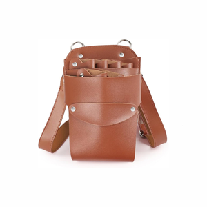 Étui en cuir PU de qualité supérieure ciseaux à cheveux sac pochette de Salon de coiffure porte-ciseaux pour barbier toiletteurs étui outils de toilettage - Product Image 1