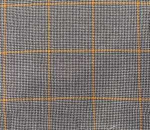 100% Polyester Tweed Fabric in <b>white</b> with Black Checks Pattern 350gsm Anti-Pill Premium Quality for <b>Men's</b> and Women's Garments - Product Image 3