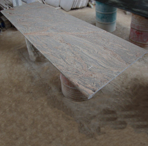 Azulejos personalizados de granito Colombo Juparana cortados a medida, piedra dorada marrón moderna para encimeras de cocina, suelo de baño, sala de estar - Product Image 5