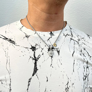 จี้ฮิปฮอปสุดสวยมาใหม่ประดับด้วยเพชรโมอิส925สีเงินสเตอริง - Product Image 5