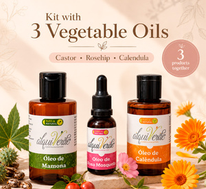 Alquiverde - Petit panier cadeau botanique - Vegan - Huiles essentielles 100% naturelles de calendula, de ricin et de rose musquée - Découverte - 2 ensembles - Product Image 2