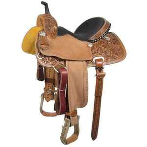 Confort et performance optimaux Selle de cheval Selle Western en cuir véritable de qualité supérieure avec arbre en bois - Product Image 5