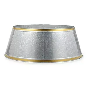Collier d'arbre de Noël en métal plaqué cuivre dans la conception martelée nouveau support d'arbre de Noël en métal de Look pour la décoration de Noël - Product Image 3