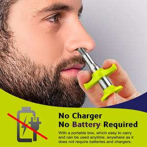 Tondeuse à poils de nez portable en acier inoxydable, tondeuse manuelle pour les poils des oreilles pour hommes, alimentation USB/électrique/à piles, usage domestique - Product Image 2