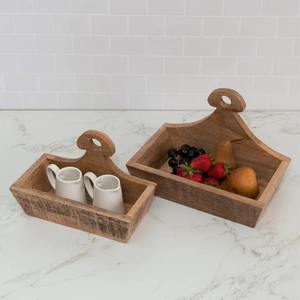 Ensemble de rangement en bois de manguier, boîte en bois de manguier - Product Image 1