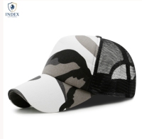 Gorra Trucker de Malla Camuflada INDEX APPAREL, 6 Paneles, Ajustable, Unisex, Estilo Casual, Transpirable, para Primavera/Verano