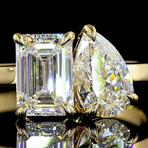 Durable 1.80 cts 925 silver lab grown diamond mix shape special <b>ring</b> custom <b>crafted</b> luxury piece ideal for bulk order jewelry - Product Image 1