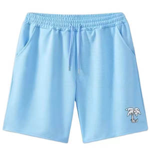 Shorts pour hommes sérigraphiés avec cordon de serrage pour la taille, haute qualité, vente en gros, vêtements de sport décontractés, shorts d'entraînement en maille pour hommes - Product Image 1