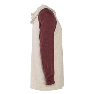 Camiseta con capucha raglán para adultos de alta calidad, talla granate, sudadera de rayón de algodón grande, camisetas ligeras - Product Image 2