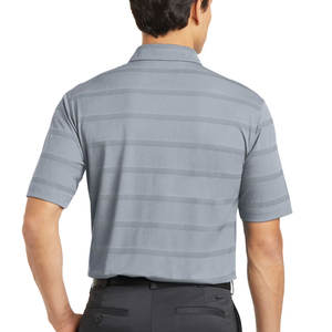 Polos de poliéster de secado rápido a rayas de manga corta para hombre - Product Image 2