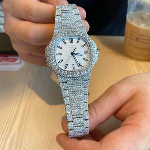 Estilo moderno certificado VVS Moissanite Diamond Index Dial Iced Out Hip Hop Reloj de pulsera mecánico automático Regalos de lujo de moda - Product Image 2