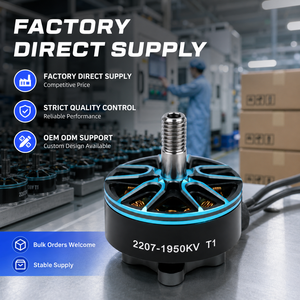 มอเตอร์ไร้แปรงถ่าน 2207 1950KV FPV ประสิทธิภาพสูง สำหรับโดรนแข่งแบบ Freestyle FPV Quadcopter - Product Image 6