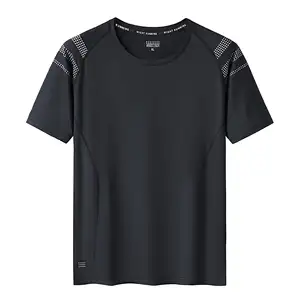 高品質の印刷メンズスポーツジムフィットネスTシャツ