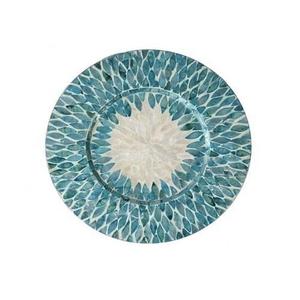 Plaque de charge incrustée d'os de bois Design Qualité exclusive Forme ronde Show Under Plate - Product Image 1