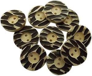 Botón de hueso de búfalo ecológico de calidad de lujo, espacio en blanco pulido de alta calidad para uso en prendas de vestir, artesanías naturales - Product Image 1