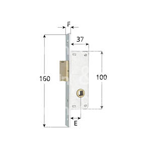 SERRURE POUR UPRIGHTS uniquement, loquet carré 8 - Product Image 1