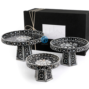 Elevate Your Home Decor Mother of Pearl Stand Handmade MOP <b>Shell</b> Cake Stand Capiz <b>Shell</b> <b>Chocolate</b> Stand Made in Vietnam - Product Image 3