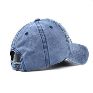 หมวกเบสบอลสีกรมท่าหมวกสำหรับคุณพ่อหมวกสำหรับใส่กลางแจ้งหมวกเบสบอลสีน้ำเงินเข้มปักลายตัวอักษรโลโก้6แผงได้ตามต้องการ - Product Image 3