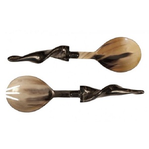 Hot Sale HORN Dinner Tableware Salad Server Pasta Spaghetti Salad <b>Dessert</b> Serving Royal Look Spoon <b>Fork</b> Salad Cutlery Restaurant - Product Image 1