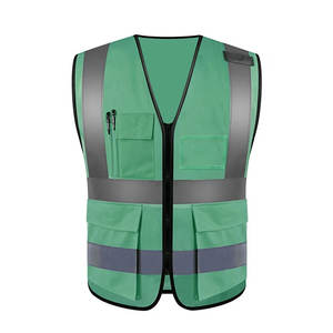 Chaleco DE SEGURIDAD reflectante azul gris Hi Vis para hombres Logotipo personalizado Construcción Tráfico Ropa DE TRABAJO Más ropa exterior de lana Algodón - Product Image 5