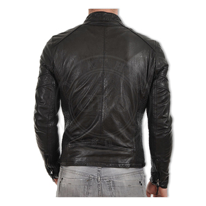 Manteaux de motards avec logo personnalisé OEM en cuir véritable pour hommes - Product Image 2