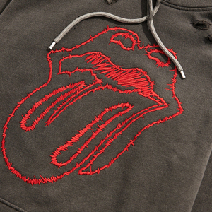 Sudadera con capucha personalizada para hombre con cremallera Vintage lavado ácido sol desteñido desgastado sin hilo polar bordado Logo sudadera de invierno - Product Image 4
