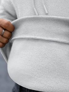 2025 personnalisé hommes 100% coton sweat à capuche surdimensionné lourd Streetwear avant Logo col à capuche Style décontracté coupe ample pour l'hiver - Product Image 6