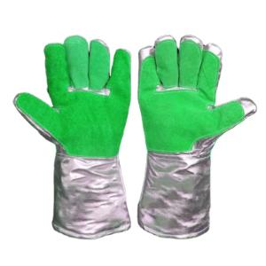 Guantes de Soldadura de Cuero de Primera Calidad, Resistentes al Fuego, Aluminizados, para Trabajo Manual, Soldador, CE Cat Il, Piel de Cabra, Piel de Vaca, Argón, MIG, Arco - Product Image 4
