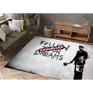 Printed <b>Rug</b> - Banksy Dreams Entryway Graffiti <b>Non</b> <b>Slip</b> Cool Cute Salon <b>Rug</b>,Nonwoven Thin <b>Rug</b> - Product Image 1