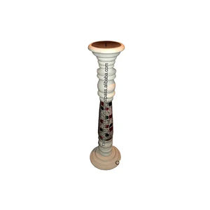 Bougeoir en bois décoratif fait à la main vintage de luxe et de haute qualité pour la décoration de la maison décoration d'hôtel - Product Image 1