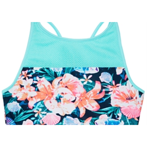 Top Bikini Floreale ID Ideology per Ragazze Grandi, Modello Bandeau Traspirante, Disponibile in Versione 1 Pezzo o 2-3 Pezzi, 2 Pezzi XL - Product Image 3