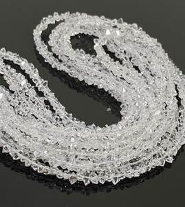 Herkimer diamant naturel non coupé puces perles 4-5mm clair diamant Quartz brut brut pierre précieuse brin de perle pour la fabrication de bijoux 16 pouces - Product Image 2