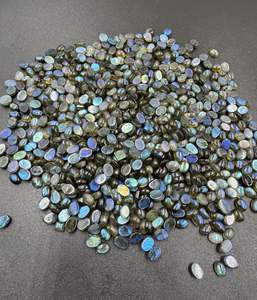 Haute qualité bleu Flashy Labradorite pierres précieuses en vrac lisse forme ovale Cabochon naturel 6x8mm-10x14mm pour la fabrication de bijoux - Product Image 3