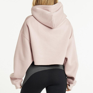 Custom Logo <b>Cropped</b> <b>Hoodie</b> Woman Plus Size Short Length Blank Design Sweatshirts High Quality Crop Tops <b>for</b> <b>Women</b> - Product Image 2