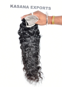 Cabello Humano 100% Indio Frontal 13*6 Rizado Negro para Mujer, Tejido Profundo Ondulado, Cutícula Alineada, Doble Trama a Máquina - Product Image 3