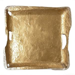 Bandeja de servicio rectangular Silver Reign con borde elegante de cuerpo de aluminio forjado y asas de agarre cómodas para una cena lujosa - Product Image 2