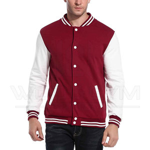 เสื้อแจ็กเก็ตทีมโรงเรียนโลโก้ตามสั่งปกตั้งสำหรับฤดูหนาวไฮสตรีทลำลองพร้อมแขนหนังและตัวอักษรปัก - Product Image 2