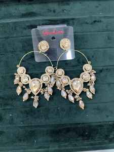 Hot Sale Antique Shadow Plated Zinc Alloy Earrings For Women <b>Indian</b> Style Zircon <b>Jewellery</b> - Product Image 2