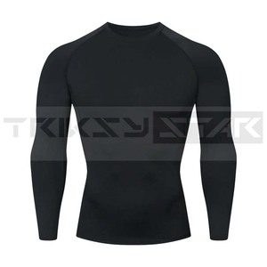 Sports séchage rapide hommes Base entraînement sueur haute élastique Fitness sonnerie respirant course à manches courtes 100% coton T-Shirt - Product Image 6