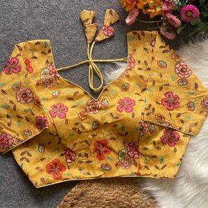 ชุดเดรสสวยชุดแฟนซีเนื้อเยื่อบริสุทธิ์พร้อมพิมพ์ตำแหน่งเสื้อเบลาส์อินเดียผู้จัดจำหน่ายและส่งออก - Product Image 6