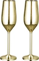 Gobelets à vin en métal Flûtes à champagne en acier inoxydable Verres à vin rouges plaqués or et argent en cuivre