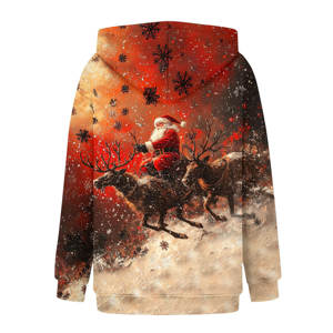 Sudaderas navideñas informales para mujer, Jersey ligero de manga larga de Color sólido, sudaderas holgadas con sublimación 3D y bolsillo - Product Image 2