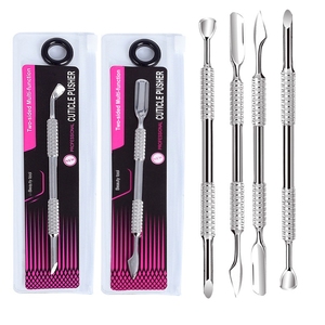 ที่ดันเล็บสแตนเลส420มืออาชีพออกแบบได้ตามต้องการเครื่องกำจัดหนังที่ตายแล้วที่ดันหนังกำพร้าโลหะสองระดับทนทาน - Product Image 5